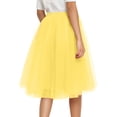 thumbnail image 4 of Layered Tulle Skirt for Women Elastic Waist Full A Line Mesh Tutu Skirt for Party Dance Prom, 4 of 4