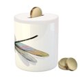 thumbnail image 3 of Dragonfly Piggy Bank, Shady Bug Pattern Ornate Lace Style Beauty Wings Design Print, Ceramic Coin Bank Money Box for Cash Saving, 3.6" X 3.2", Multicolor, by Ambesonne, 3 of 4