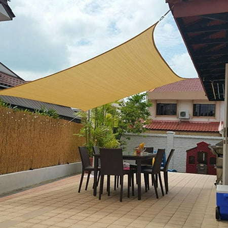 Meigar Beige Top Sun Canopy Shade Shelter Sail Net Outdoor Garden Cover Awning Patio Meigar Beige Top Sun Canopy Shade Shelter Sail Net Outdoor Garden Cover Awning Patio