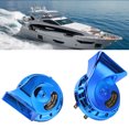 thumbnail image 4 of Compact et Portable 2Pcs Universel 12V Cornes d'Escargot, Matériau Durable ABS + Métal, Facile à Installer, Conception de Respiration Unique, Adapté pour le Bateau de Moto de Voiture, 4 of 8