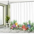thumbnail image 5 of Ambesonne Christmas Shower Curtain, Xmas Tree Ornaments, 69"Wx84"L, White Green Red, 5 of 5