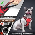 thumbnail image 2 of Chaleco para perros de servicio WINSEE, arnés sin tirones con 7 parches, rojo, 2 of 7