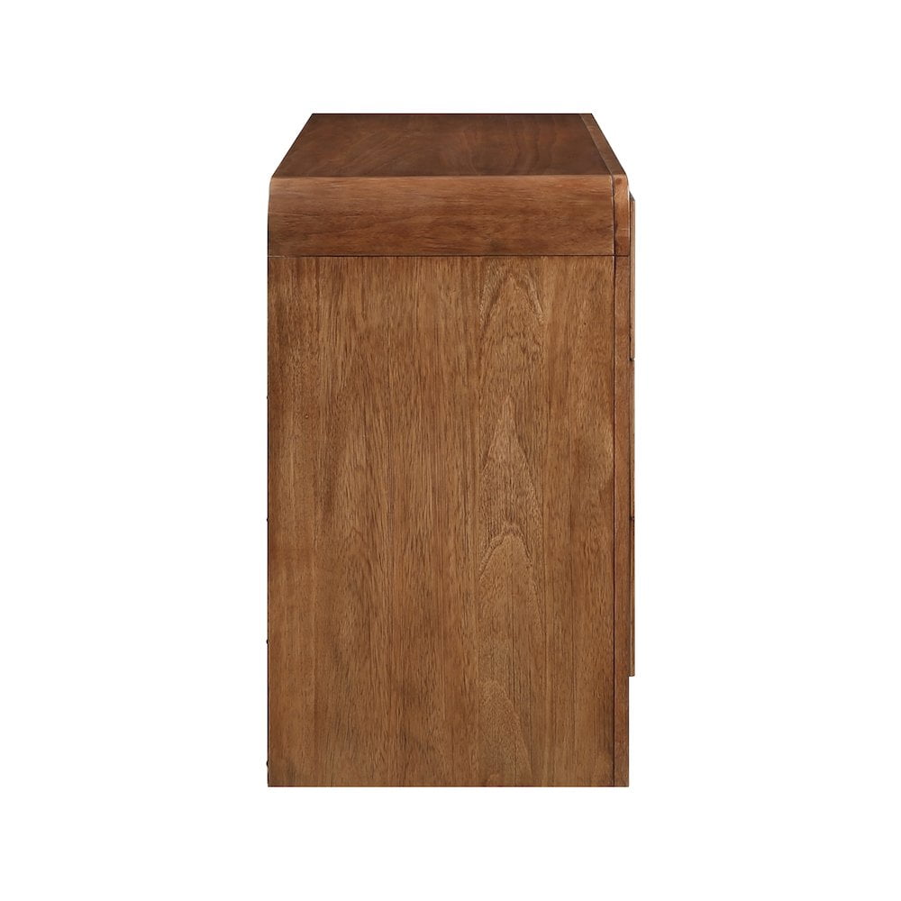 Meridian Furniture Fluted Walnut Oak Veneer Dresser