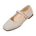 thumbnail image 2 of Norvail Womens Ballet Flats Slip On Square Toe Formal Wedding Flats Shoes Low Arch Fashion Casual Comfortable Soft Sole Loafers Plus Size Wide, 2 of 7