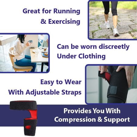 Aptoco Hip Brace Thigh Compression Sleeve Groin Support for Men Women Black  Hip Support for Sciatica Nerve Pain Relief Groin Wrap for Hips 32-44