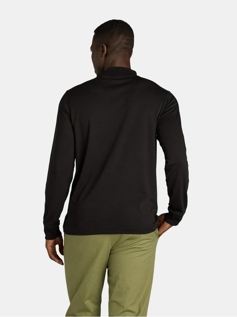【新品】Golfickers Mock Neck （HOLE579） George Men's Interlock Mock Neck Long Sleeve Shirt, Sizes S-3XL