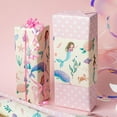 thumbnail image 7 of HOMERAL Reversible Mermaid Wrapping Paper Roll- Whale,Turtle and Sea Creature with Pink Polka Dot for Kids,Girls,Baby Shower,Birthday-Mini Roll-17 Inch X 32.8 Feet, 7 of 7