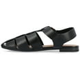 thumbnail image 3 of Journee Womens Cailinna Caged Buckle Square Toe Flats, Widths Available, 3 of 10