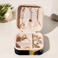 thumbnail image 6 of Crow Travel Portable Jewelry Box - Square Organizer Box with Bracelet Holder, Earring Organizer – Store Rings, Earrings, Necklaces, Bracelets, and More! Suitable for Girls and Women, 6 of 6