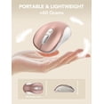 thumbnail image 2 of Wireless Mouse for Laptop, Ergonomic Silent Computer Mouse with USB & USB-C, 3 DPI 6 Buttons,Rose Gold, 2 of 8