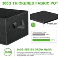 thumbnail image 4 of Bolsa de plantación de fieltro rectangular Vevor 3 piezas negra 50*30*20 cm, 4 of 4