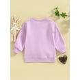 thumbnail image 5 of Gupgi 0-3Y Toddler Girls Sweatshirts Long Sleeve Bunny Embroidery Loose Fit Pullover Tops, 5 of 8