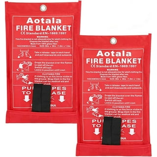 TONYKO Emergency Fire Blankets, Flame Retardant Protection and Heat  Insulation Designed for Kitchen,Fireplace,Grill,Car,Camping White(4pack)