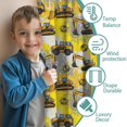 thumbnail image 3 of Blackout Kids Curtains,Cartoon Construction Vehicles Splashes Gray Pattern Childrens Insulated Curtains Set Of 2,Bedroom Essentials,Toddler Room Decor 52"x84", 3 of 5