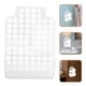 thumbnail image 5 of Organizador de puerta de armario, cesta colgante de ducha de doble capa, sin taladro, organizador de baño montado en la pared, color blanco, 5 of 5