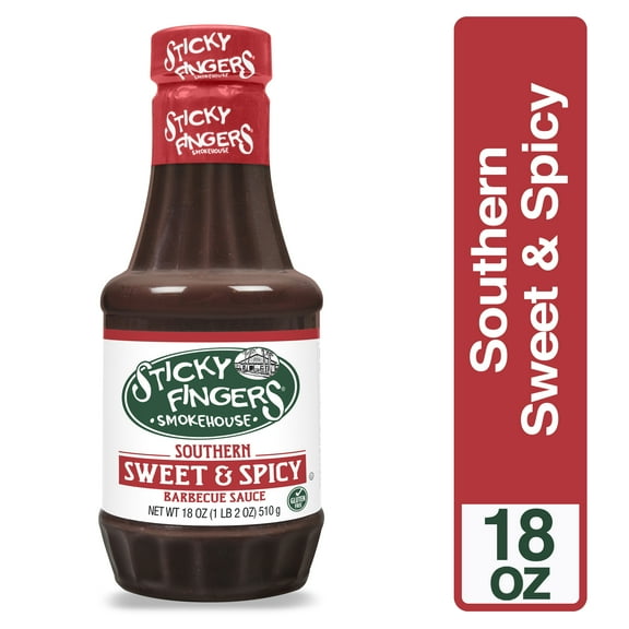 Sticky Fingers Smokehouse Southern Sweet & Spicy Barbecue Sauce 18 oz