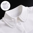 thumbnail image 4 of EeaseMX 1 pieza de blusa de gasa con cuello falso desmontable para mujer, 4 of 7