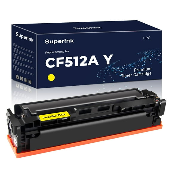 Compatible HP CF512A (204A) Yellow Toner Cartridge by Superink