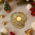 thumbnail image 5 of Luoshdecor Metal Leaf Flower Shaped Candel Holder,Gold Hollowed Out Tea Light Holder for Tabletop Holiday Decoration, 5 of 6