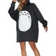 thumbnail image 1 of Ghibli My Neighbor Totoro Sudadera con capucha Mujer Shaggy Sudadera con capucha Top, 1 of 2