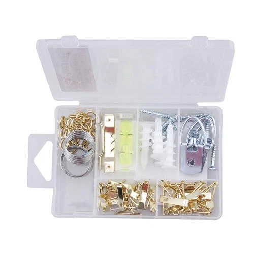 (1) New 101 Piece Picture Hanging Kit Wire Nails Screw Eyes Drywall