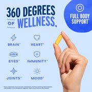OceanBlue Omega-3 2100 Triple Strength Fish Oil Supplement, 180 Softgels, EPA DHA, Burpless, Mercury-Free, Total Body Wellness Support