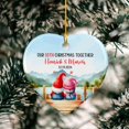 thumbnail image 4 of Personalized Our 10th Christmas Together Ceramic Ornament 2025, Customized Date & Names Couple Gnomes Xmas Ornament Gift for Wedding Anniversary, Mr & Mrs Gnome 10th Xmas Together Ceramic Ornament, 4 of 6