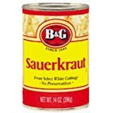 B&G Sauerkraut White Cabbage 14.1 Oz. Pack Of 1. (Best Cabbage For Making Sauerkraut)