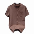 thumbnail image 2 of pstuiky camisetas para hombre, Camisa casual de manga corta para hombre, estilo bolos vintage, estilo playero cubano, con botones, para verano camisas casuales para hombre xxxxl, 2 of 4