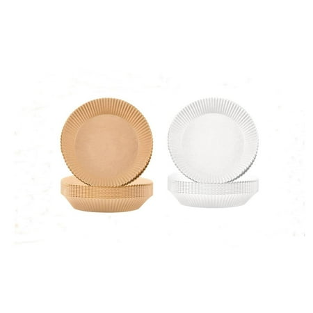 

Air Fryer Parchment Paper Liners Non-Stick Disposable Liners Basket Unperforated Round Parchment Paper(100Pcs)