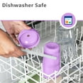 thumbnail image 2 of Re-Play Sippy to Straw Kids Cups - 10 oz. Set of 2 - USA Made Recycled BPA-Free Plastic Lid Choice - Grows with Your Child - Purple, Lime, 2 of 10