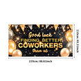 thumbnail image 2 of Decorative Banner Farewell Celebration Festive Design Golden Theme Office Party Backdrop for Coworker Farewell Indoor Event Workplace Gathering, 2 of 7