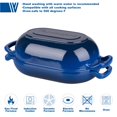 thumbnail image 3 of Horno de pan de masa madre de hierro fundido VORRINGARD de 5 cuartos de galón con tapa azul, 3 of 9