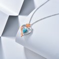 thumbnail image 5 of SOULMEET Heart Necklace for Women 925 Sterling Silver Rose Gold Romantic Rose Jewelry for Women Heart Turquoise Necklace Anniversary Jewelry Gift for Women Mother, 5 of 7