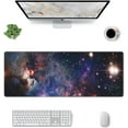 thumbnail image 2 of Extended Large Mouse Pad, XL Gaming Mousepad 31.5 x 11.8 Inch, Big Computer Keyboard Desk Pad, Waterproof Mouse Mat with Stitched Edges and 3mm Thick Long Non-Slip Base for Office Gaming, Galaxy, 2 of 6
