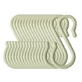 thumbnail image 7 of 16 Pack S Shape Hooks Plastic Hangers Bedroom Kitchen Closet for Pots and Pans Cups Coat Hanging Light Green, 7 of 7