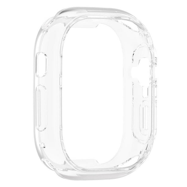 Cubierta de marco de parachoques de reloj inteligente de TPU para Apple Watch Ultra 49 mm (blanco claro) Ehuebsd Para estrenar