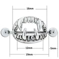 thumbnail image 7 of HOOUN 1pc/1pair Nipple Shield Rings Barbell Barbells 14 Gauge Love Bite Fang-qy_-1pc, 7 of 7