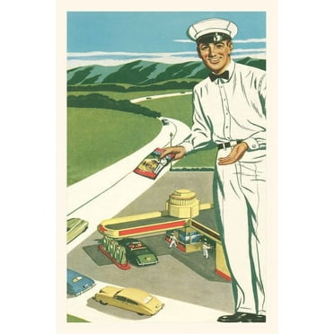 Pocket Sized - Found Image Press Journals: Vintage Journal Gigantic Gas Station Attendant (Paperback)
