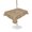 Tan, Beige, White, variant on Outdoor Tablecloth with Umbrella Hole for Patio/Picnic/Party/Camping, Brown Boho Waterproof Table Cloth Round Cover Washable, Modern Minimalist Feminine Face Lines (Dia 54")