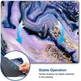 thumbnail image 6 of Mouse Pad, Purple Navy Gold Marble Mouse Pad, Premium-Textured Marbling Mouse Mat Square Waterproof Non-Slip Rubber Base Computer Mousepads for Office Laptop Desk, 6 of 6