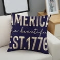 thumbnail image 3 of 250Th Anniversary Usa 4Th Of July Red, White Blue New American Independence Day Pillow Cover Square Linen Independence Day Series Printed Pillowcase Sofa Bedhead Waist Cushion, 3 of 5