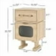 thumbnail image 4 of MDF CREATIVE ROTATABLE ROBOT STORAGE SIDE TABLE, NATURAL COLOR, 4 of 7