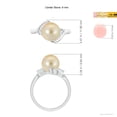 thumbnail image 5 of ANGARA Classic Golden South Sea Cultured Pearl Bypass Ring in 14K White Gold for Women | June Birthstone, Birthday, Anniversary, Jewelry Gift for Women | Pearl Ring, 5 of 9