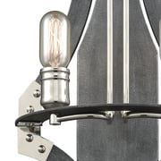 Elk Home 12-Inch Wide Riveted Plate Sconce, Modern, Silverdust Iron