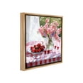 thumbnail image 4 of Stupell Industries Cherry Blossoms & Fruits Botanical & Floral Painting Brown Floater Framed Canvas Art Print Wall Art, 25 x 25, 4 of 10