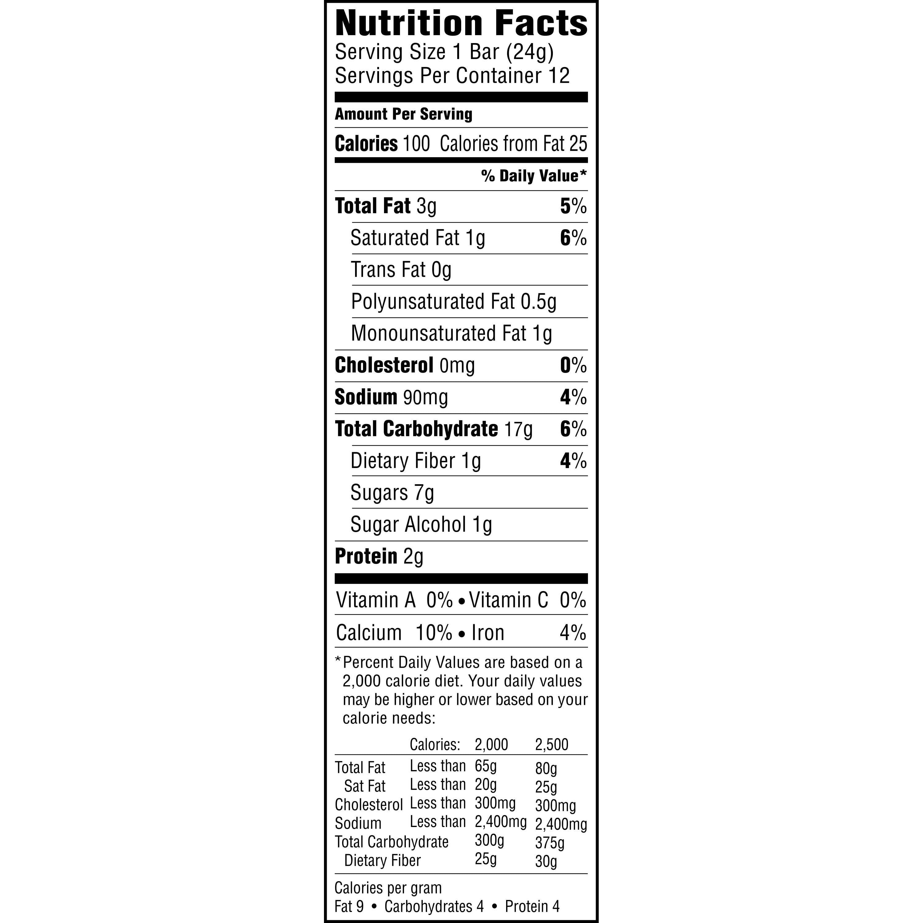 Kashi Granola Bar Nutrition Label - Besto Blog