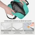 thumbnail image 5 of Hirioo Teal Turquoise for Crossbody Lunch Box for Women Men with Adjustable Shoulder Strap for School, Work and Travel, 5 of 9