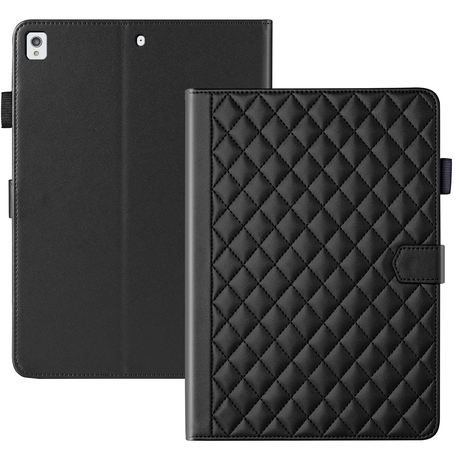 Dteck Case for iPad 9th 8th 7th Generation 10.2 inch,iPad Air 3rd Gen/iPad Pro 10.5" Magnetic PU Leather Smart Auto Wake/Sleep Folio Stand Case Card Slot Pencil Holder Cover,Black