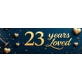 thumbnail image 4 of LUUFILx 23 Years Loved Anniversary Backdrop Romantic Celebration Banner for Events Weddings Party Decorations Photography Background Props, 4 of 8